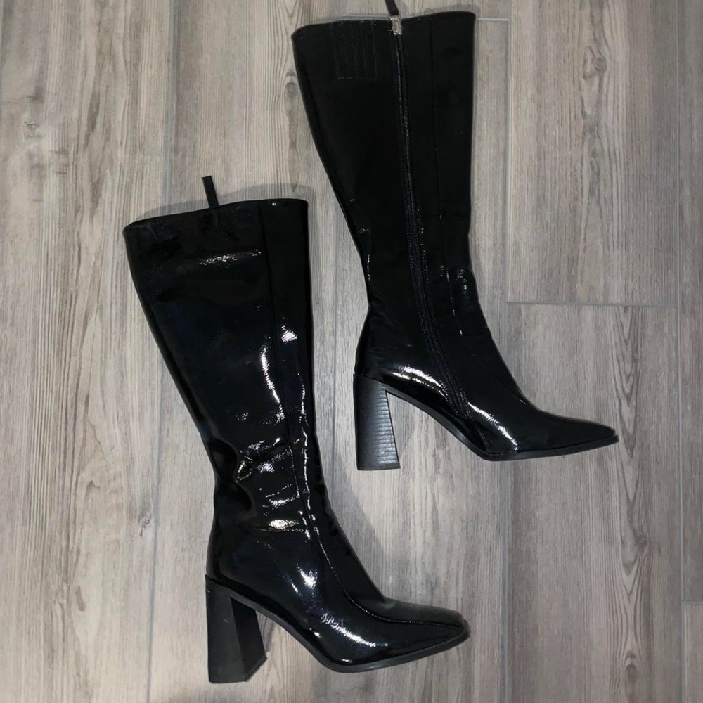 Princess Polly Black Heeled Boots